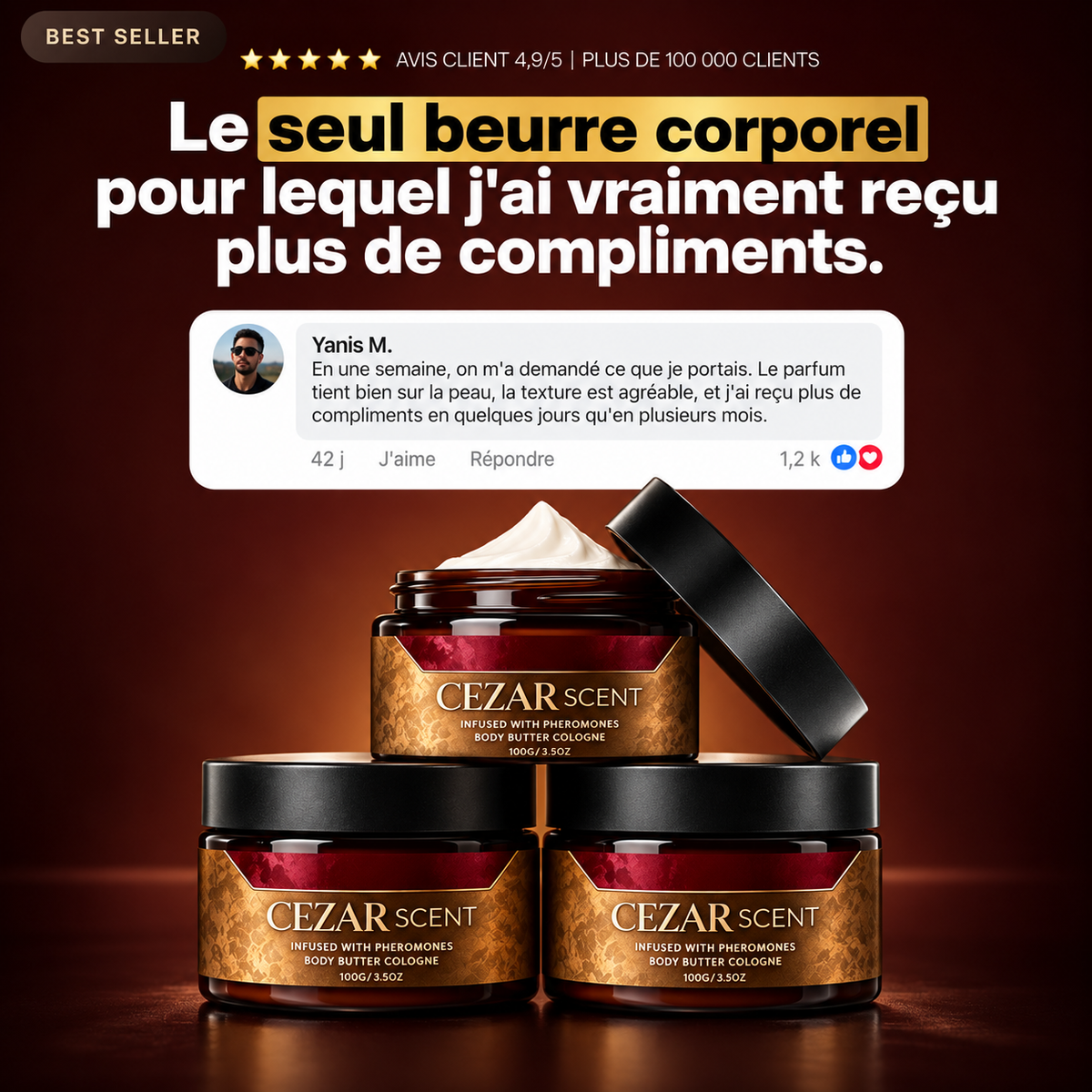 Beurre corporel parfumé CEZAR SCENT